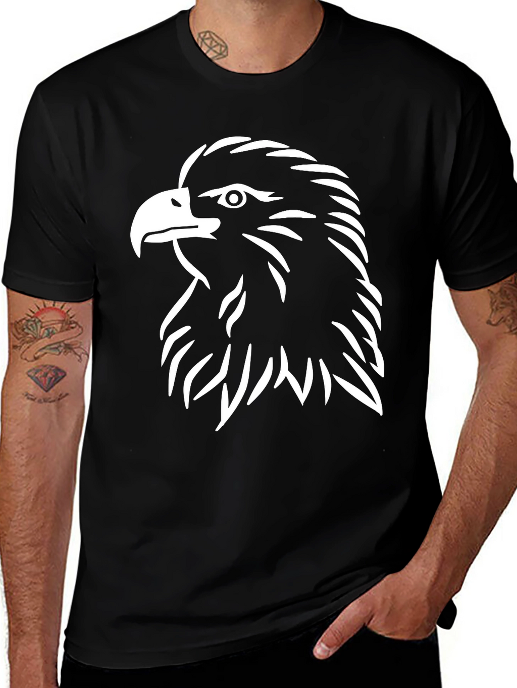 Eagle Graphic Black Tee