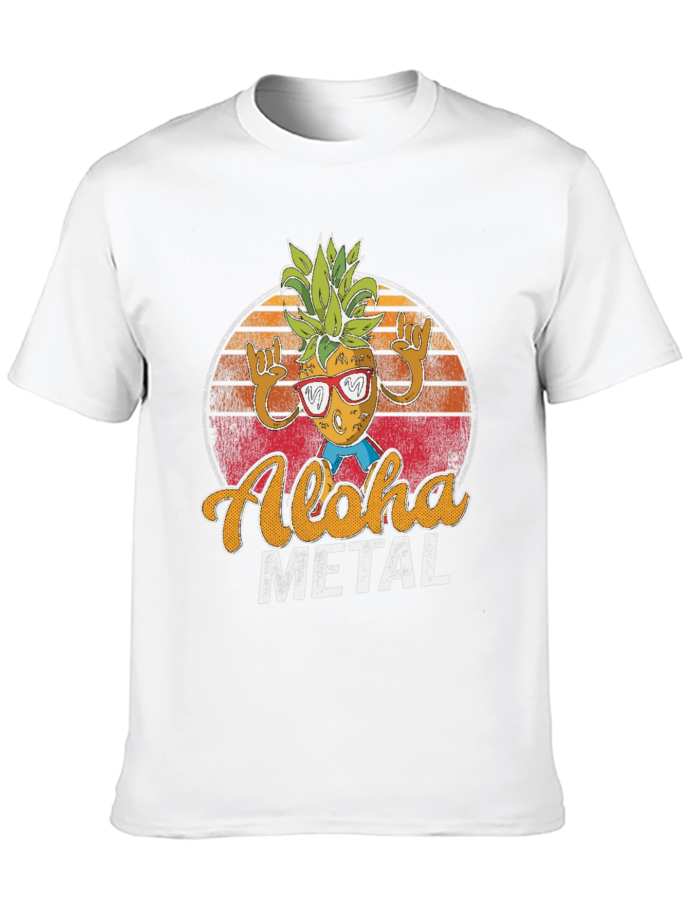 Aloha Metal Pineapple Graphic Tee