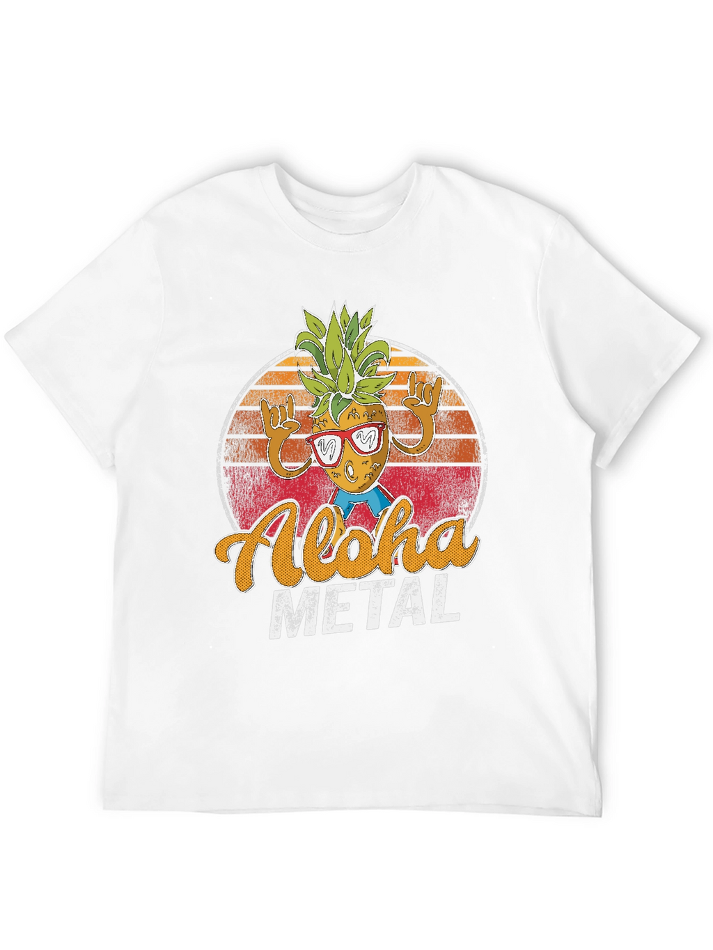 Aloha Metal Pineapple Graphic Tee