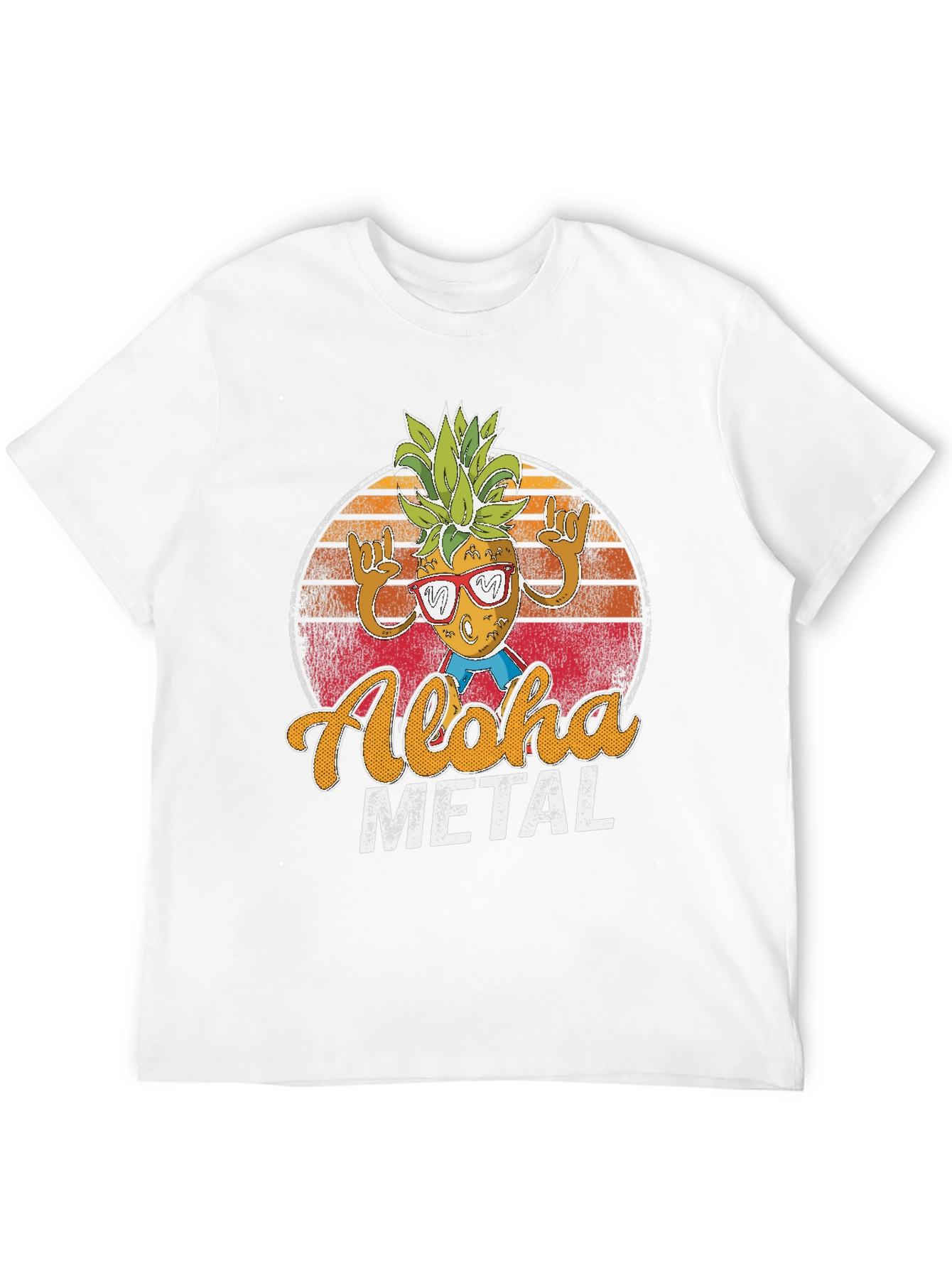 Aloha Metal Pineapple Graphic Tee