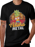 Aloha Metal Pineapple Graphic Tee