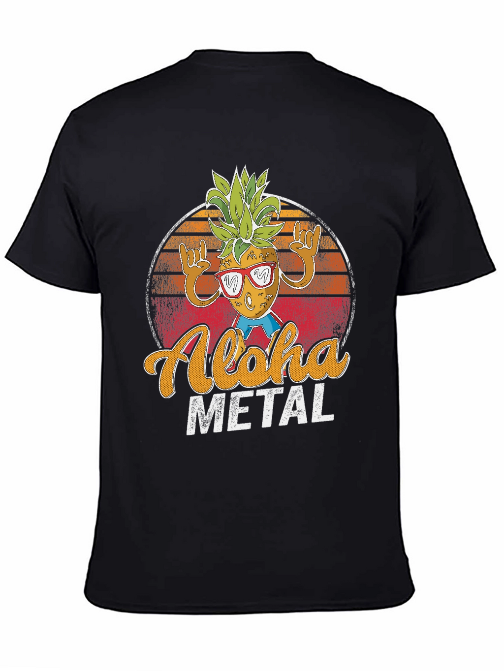 Aloha Metal Pineapple Graphic Tee