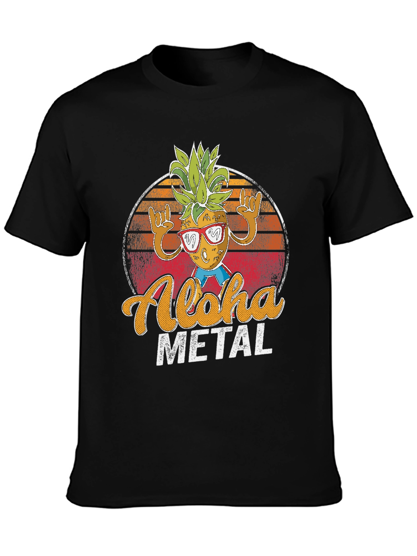 Aloha Metal Pineapple Graphic Tee