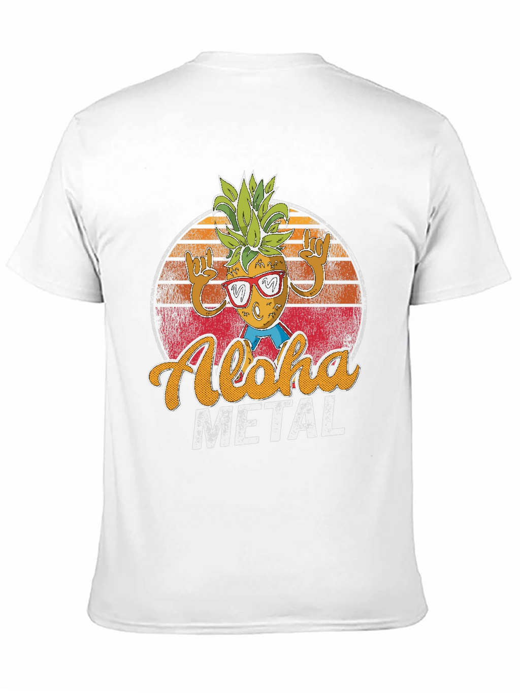 Aloha Metal Pineapple Graphic Tee