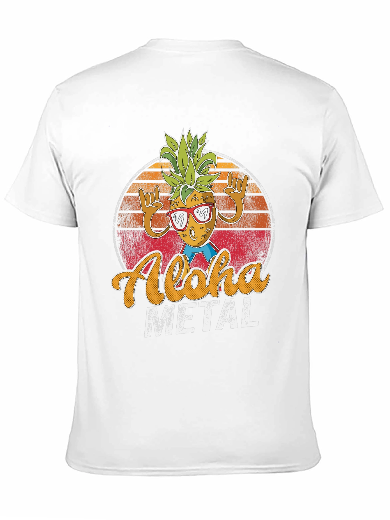 Aloha Metal Pineapple Graphic Tee