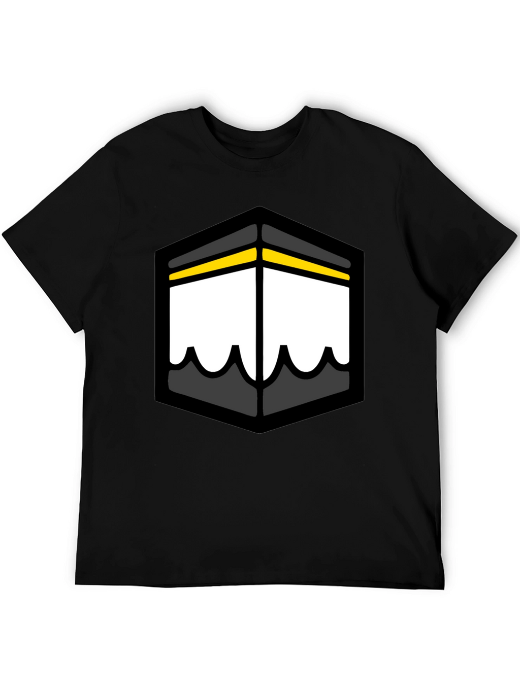 Kaaba Graphic Tee - Black Cotton T-Shirt