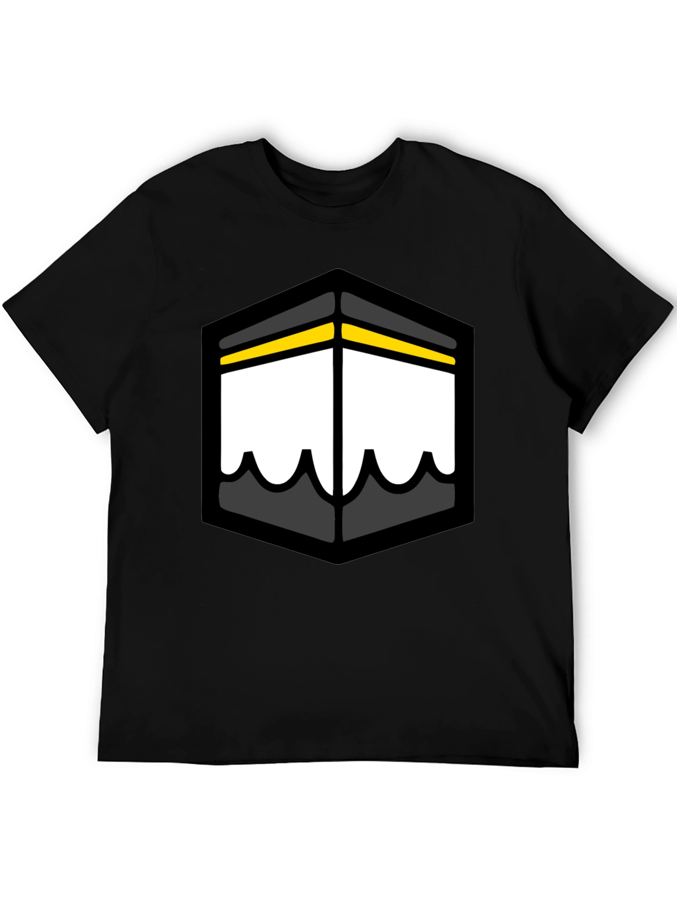 Kaaba Graphic Tee - Black Cotton T-Shirt