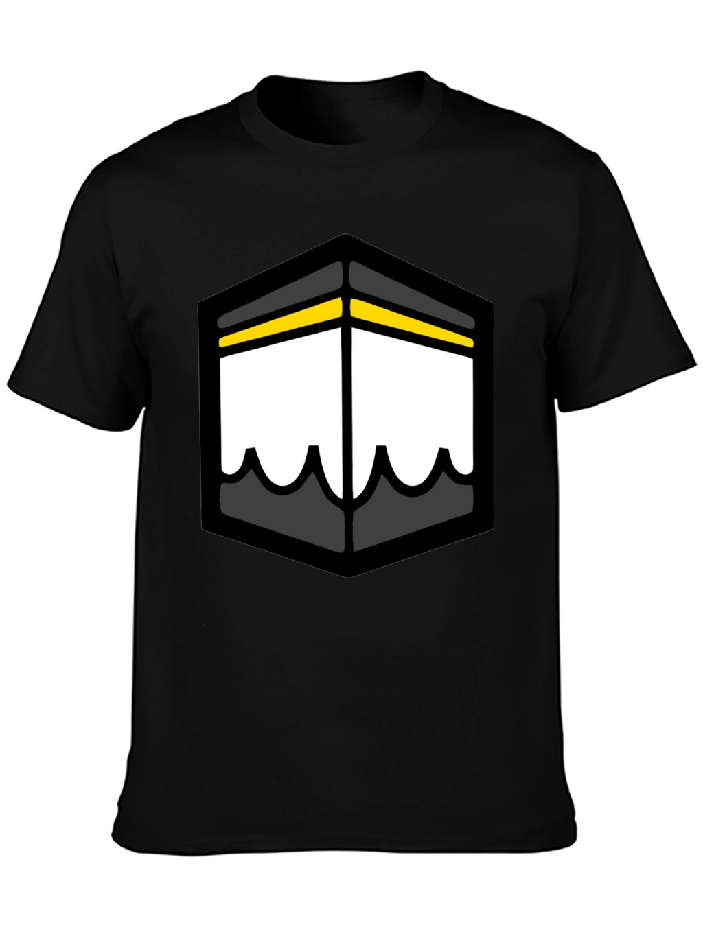 Kaaba Graphic Tee - Black Cotton T-Shirt