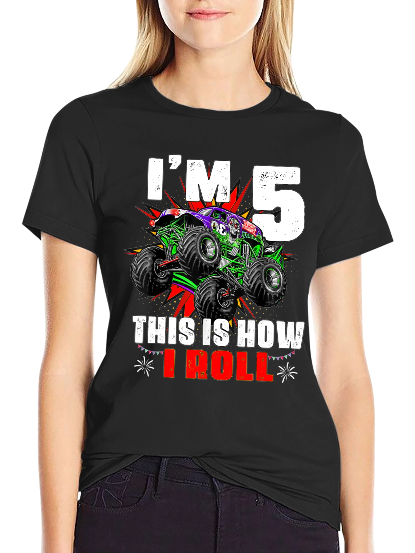 Im 5 This Is How I Roll Monster Truck T-Shirt