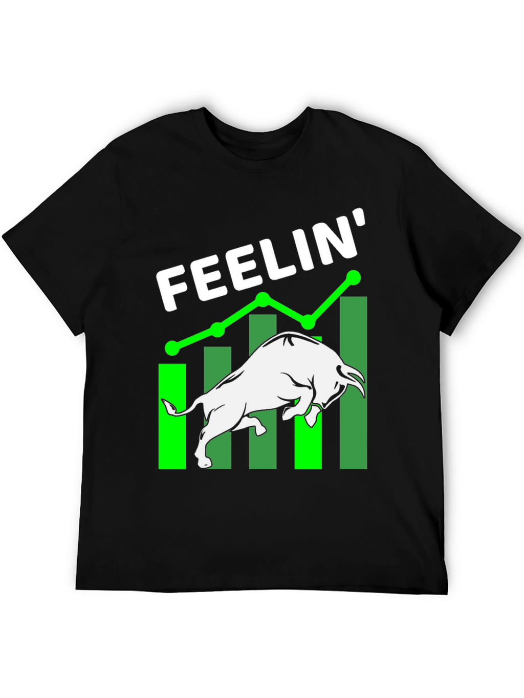 Feelin Bullish Black Graphic Tee