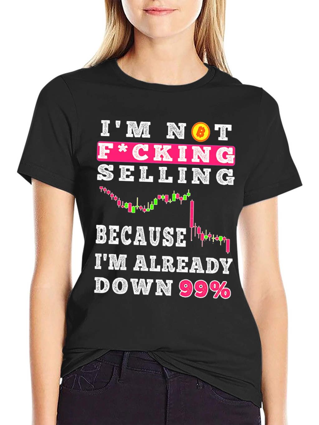 Bitcoin Crypto Im Not Selling Black T-Shirt