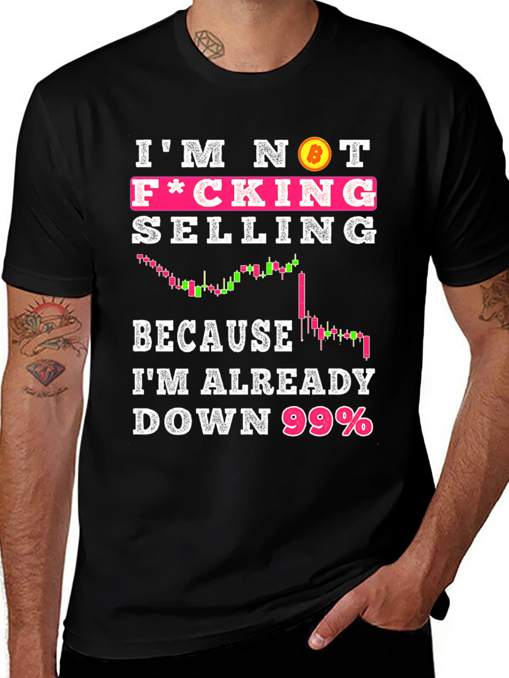 Bitcoin Crypto Im Not Selling Black T-Shirt