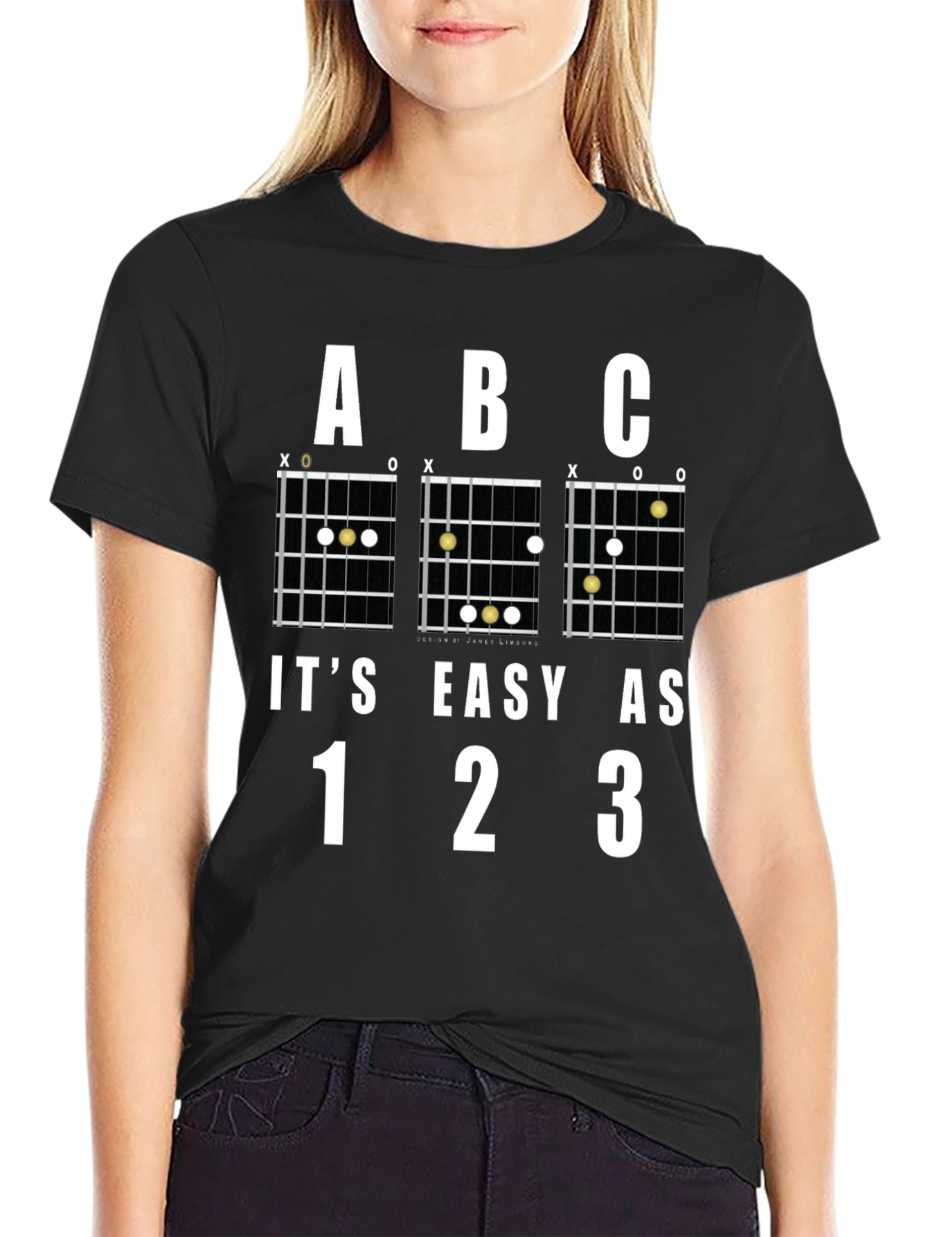 Easy Guitar Chords Graphic T-Shirt - Musician Tee