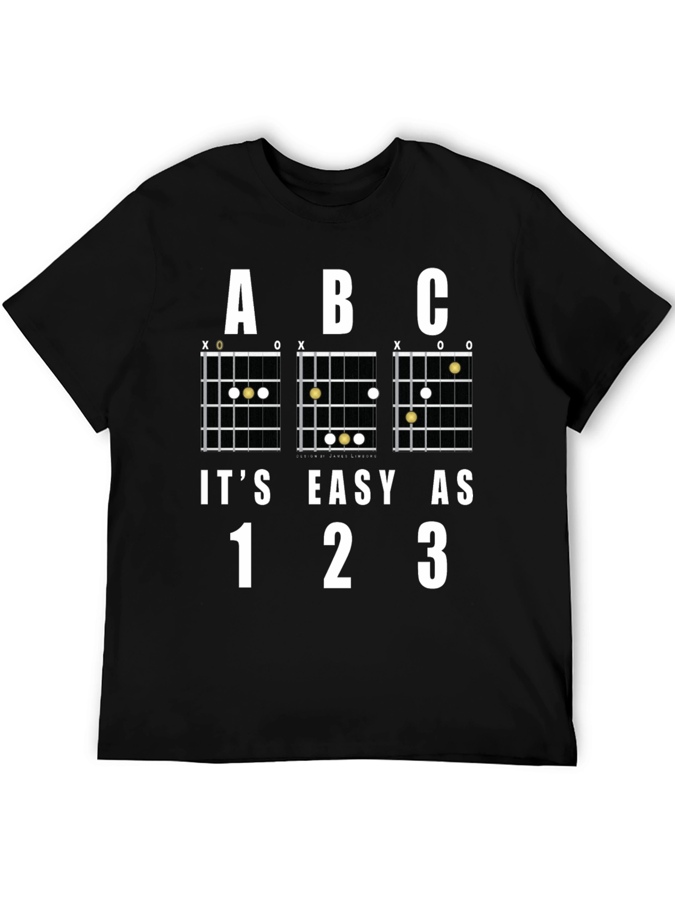 Easy Guitar Chords Graphic T-Shirt - Musician Tee