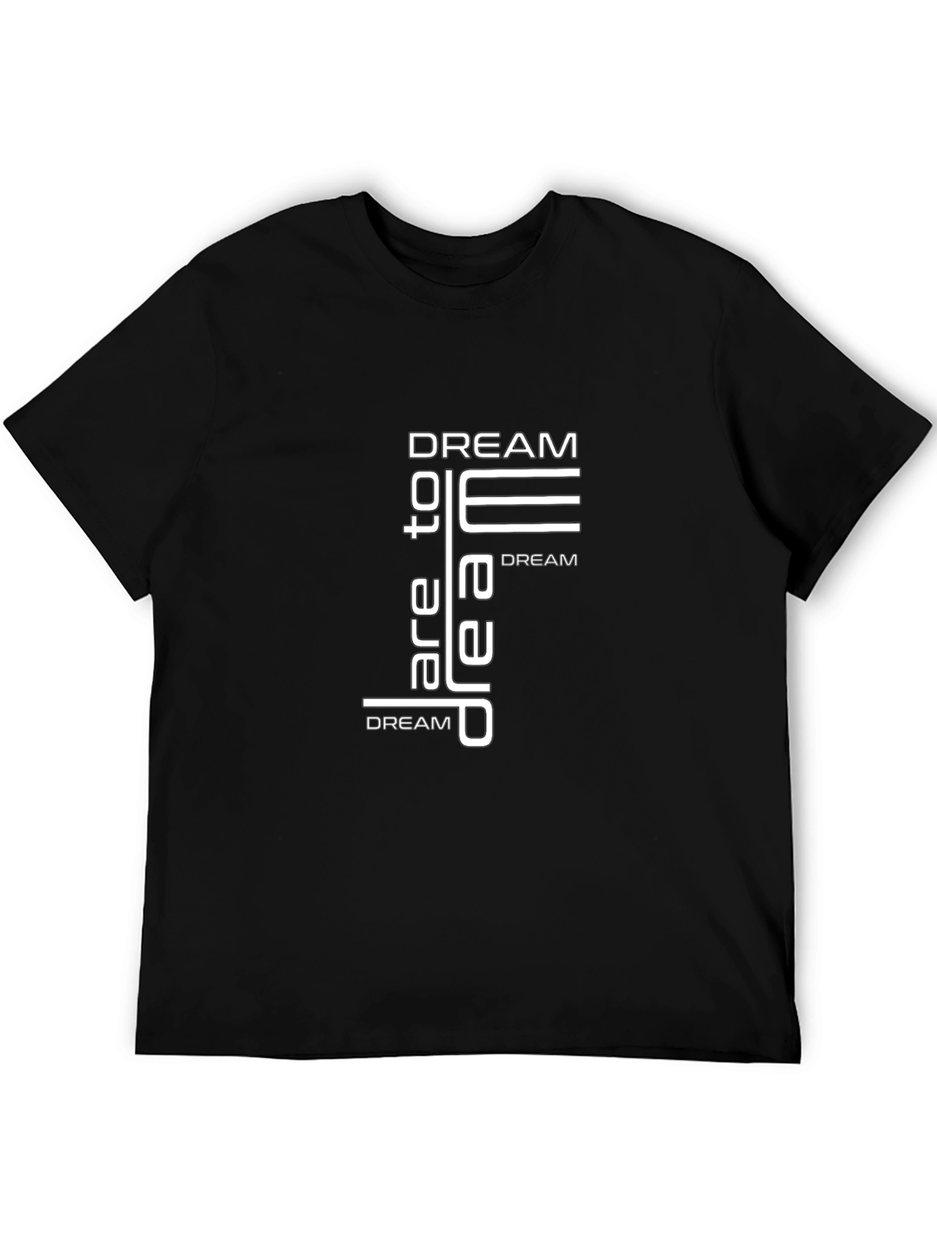 Dream Graphic Print Mens Black T-Shirt