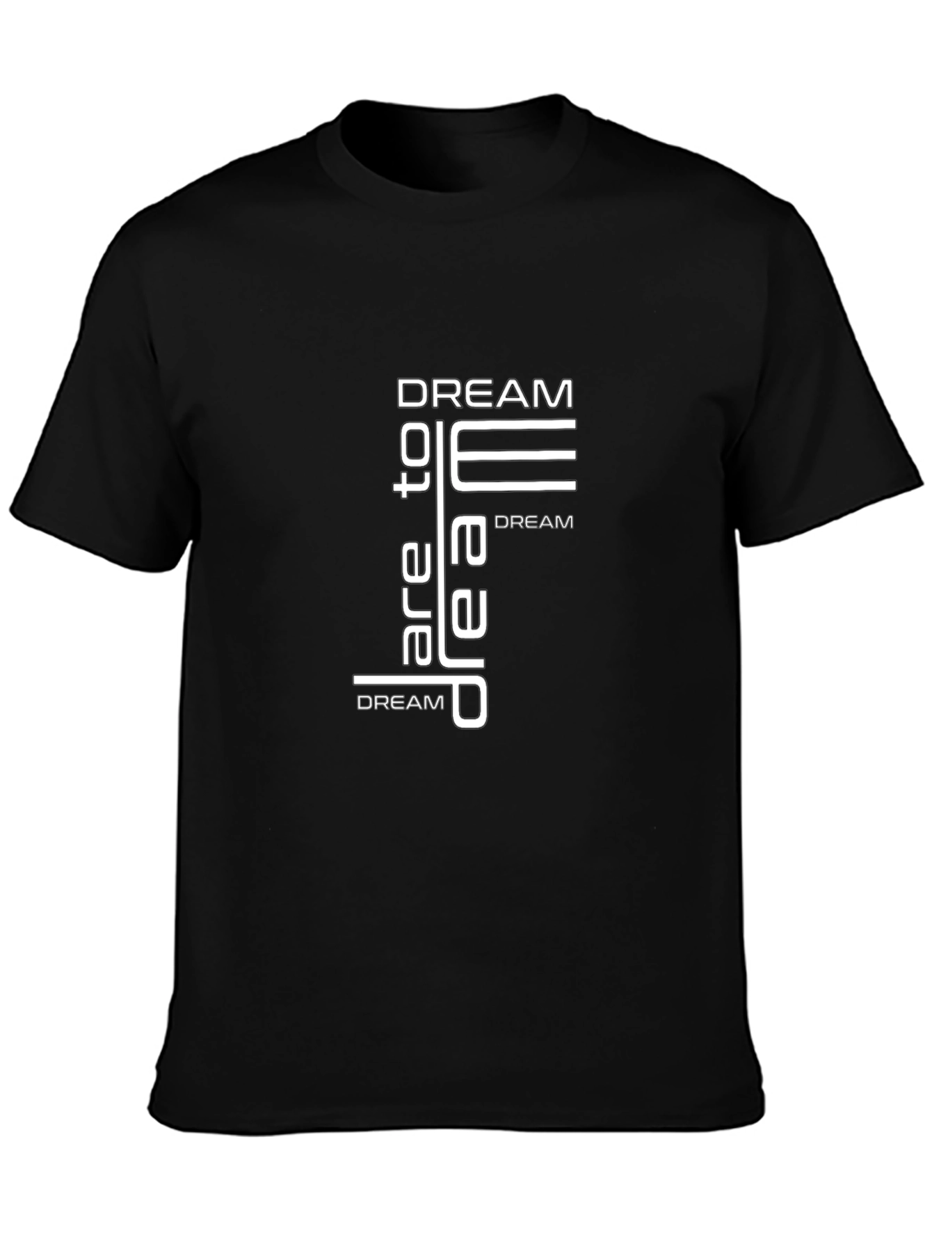 Dream Graphic Print Mens Black T-Shirt