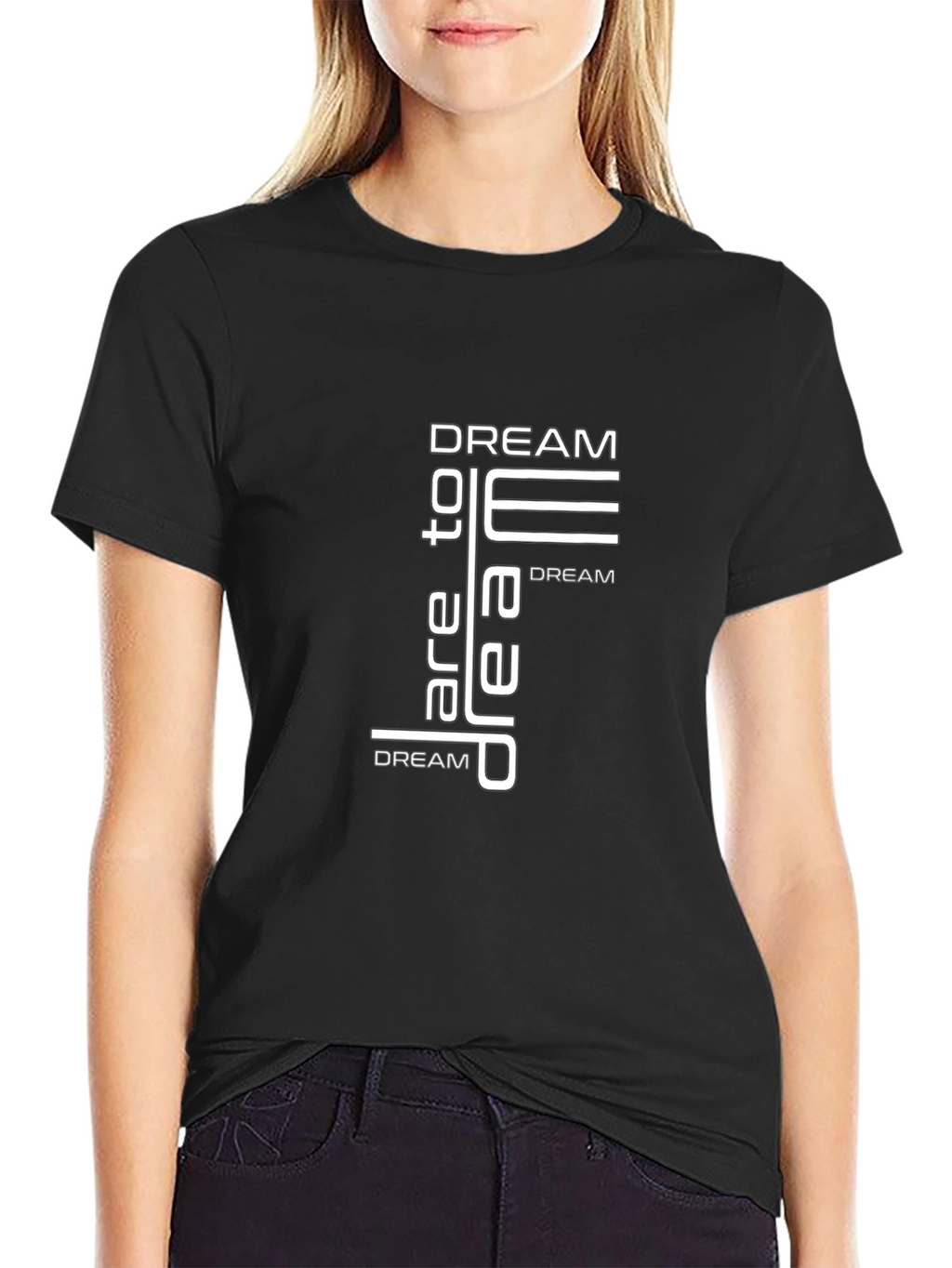 Dream Graphic Print Mens Black T-Shirt