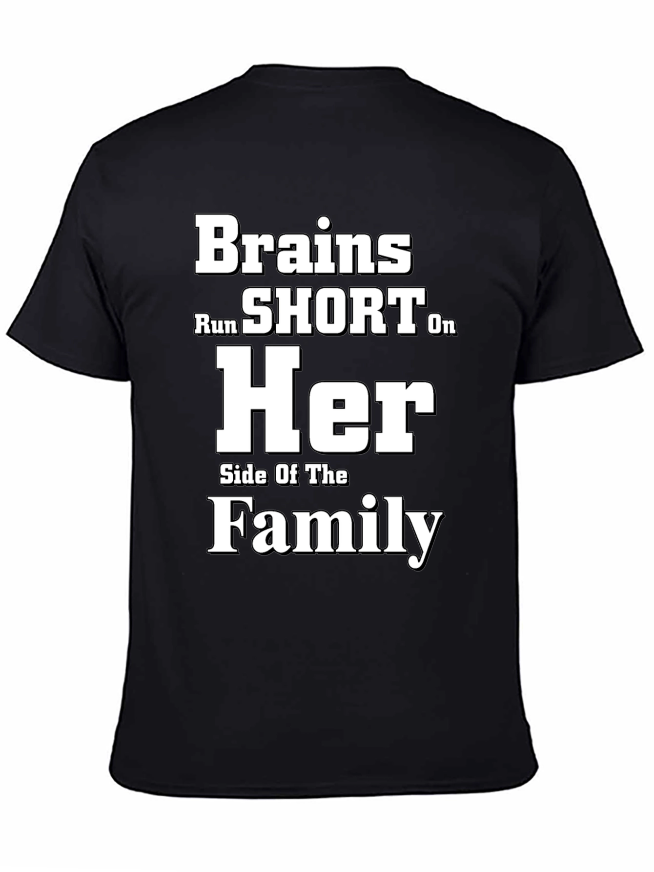 Humorous Brains Short Family Side T-Shirt
