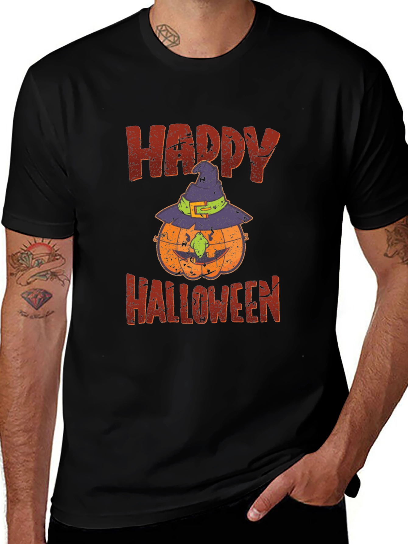 Happy Halloween Pumpkin T-Shirt - Spooky Season Tee