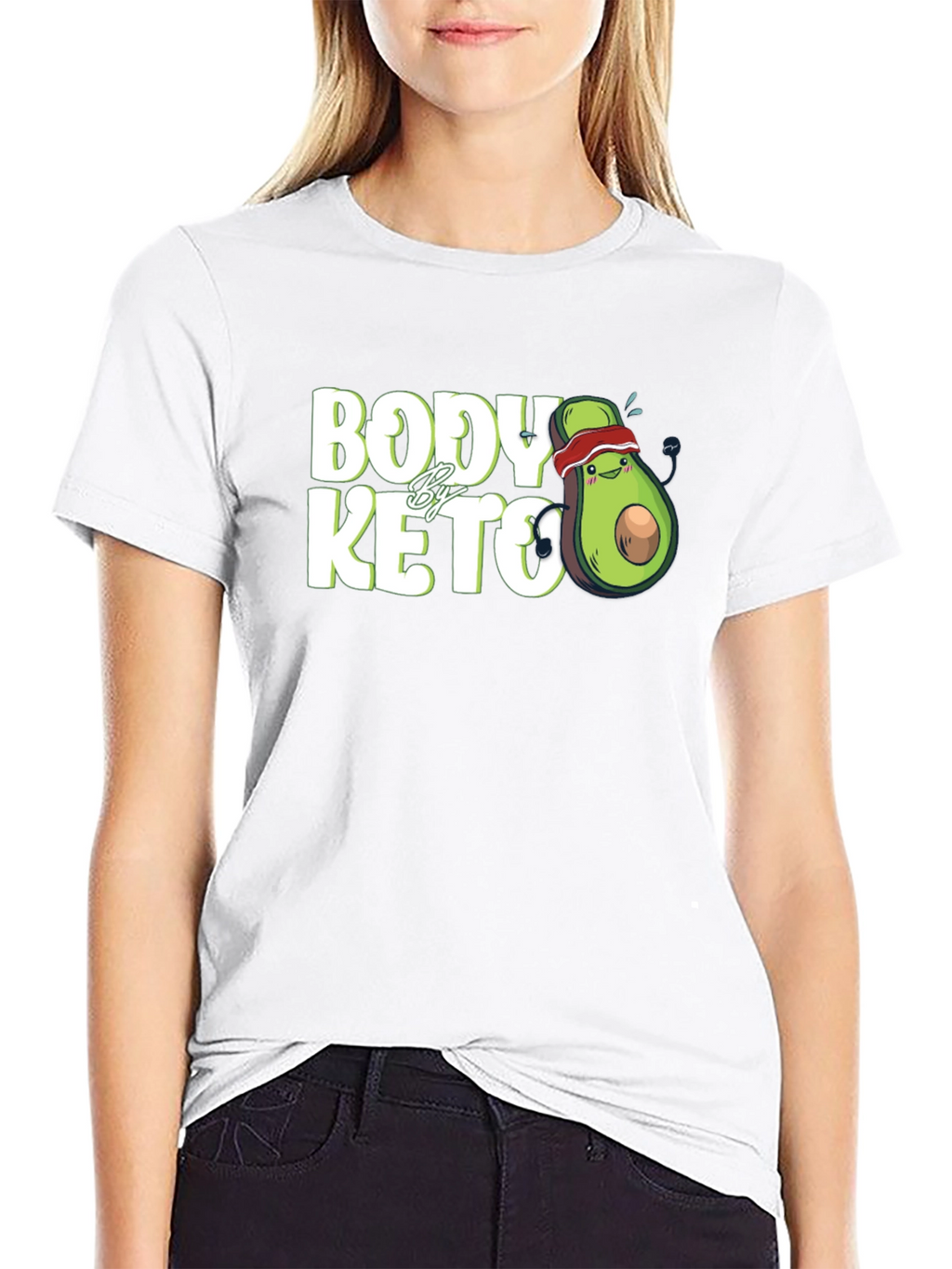 Body By Keto T-Shirt Avocado Running