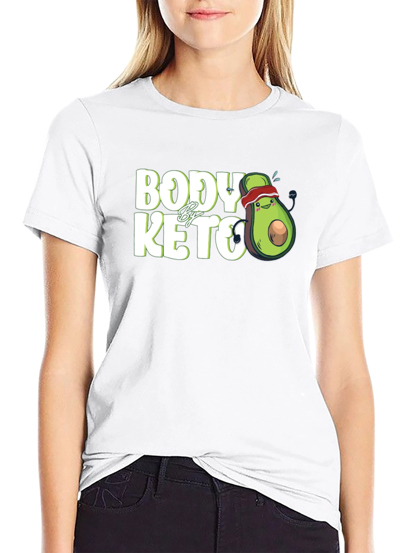 Body By Keto T-Shirt Avocado Running