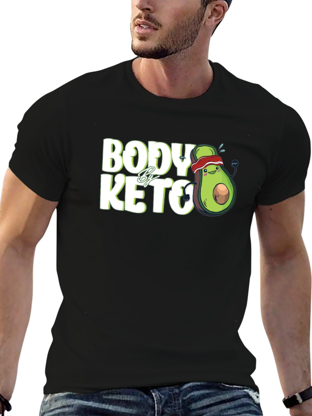 Body By Keto T-Shirt Avocado Running