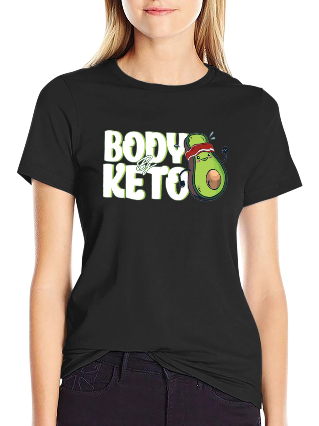 Body By Keto T-Shirt Avocado Running