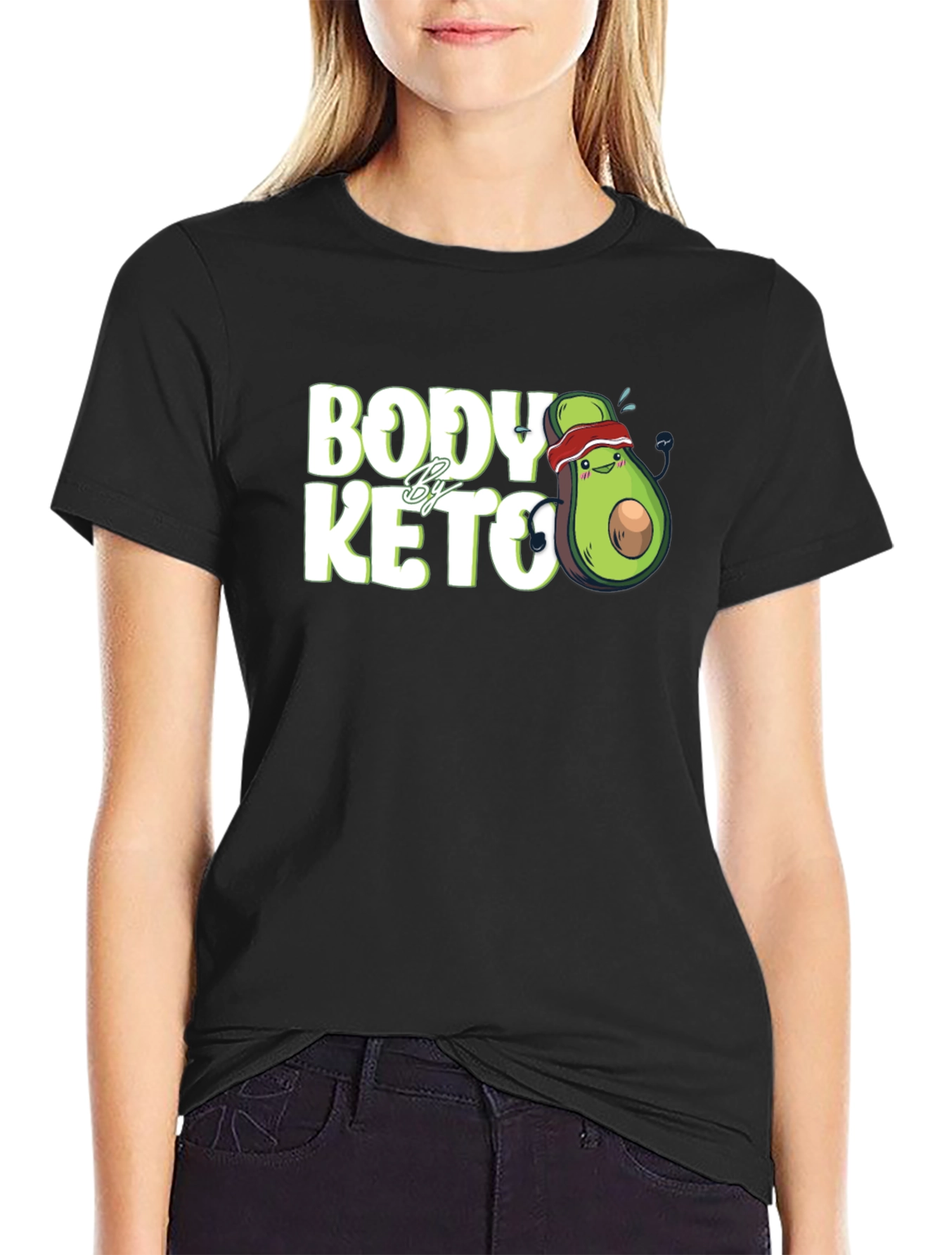 Body By Keto T-Shirt Avocado Running