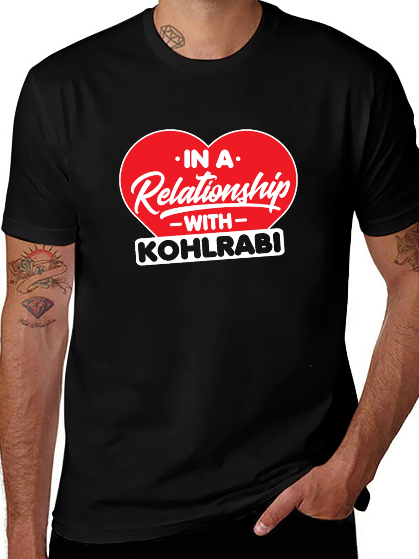 Kohlrabi Relationship Black T-Shirt