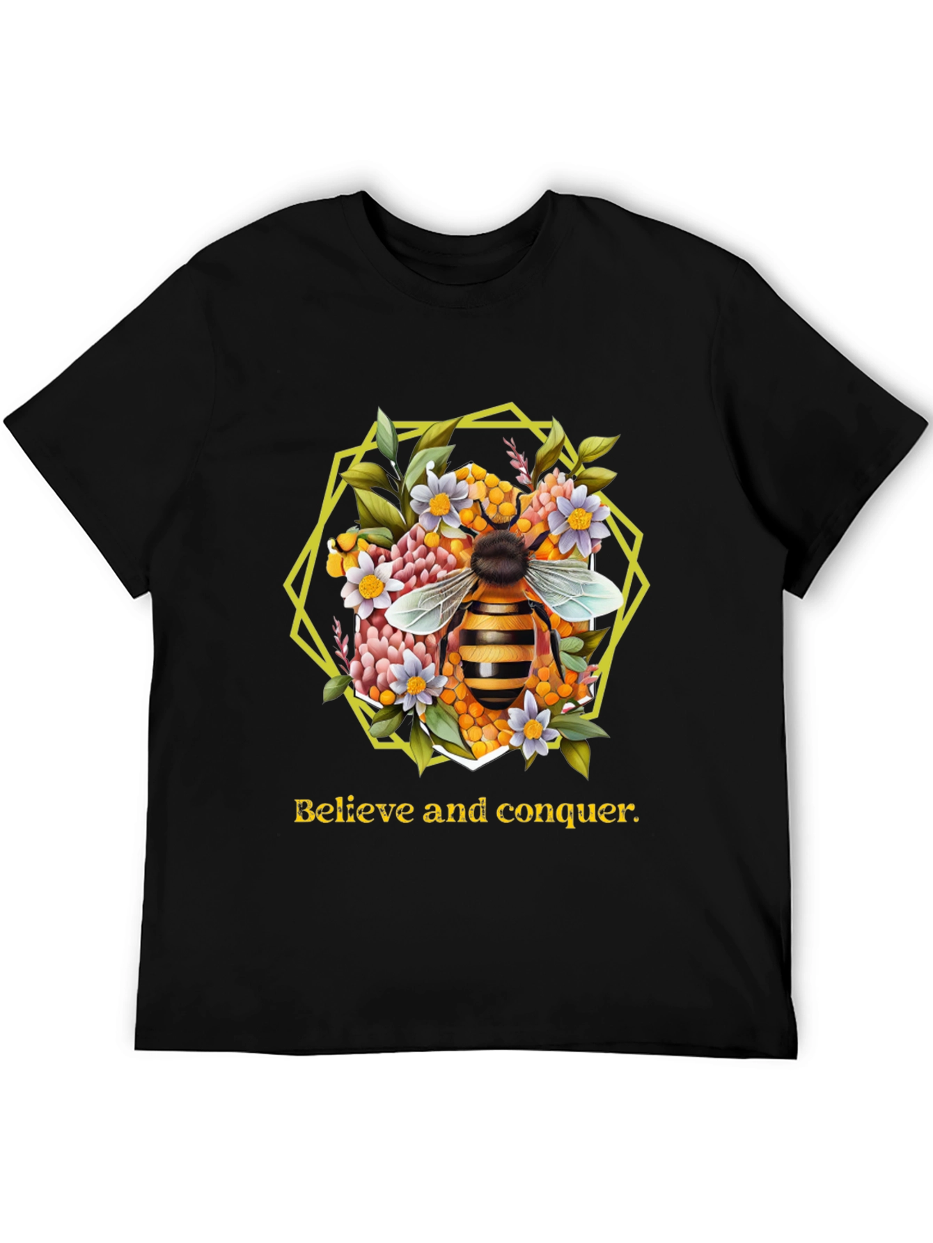 Believe and Conquer Bee Graphic Tee