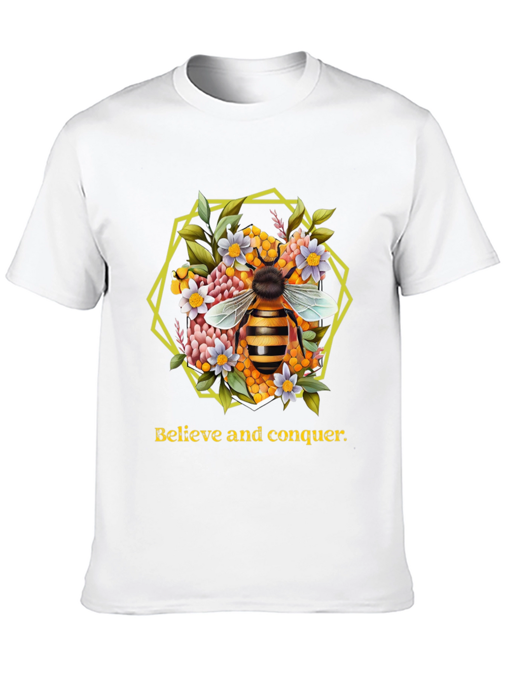 Believe and Conquer Bee Graphic Tee