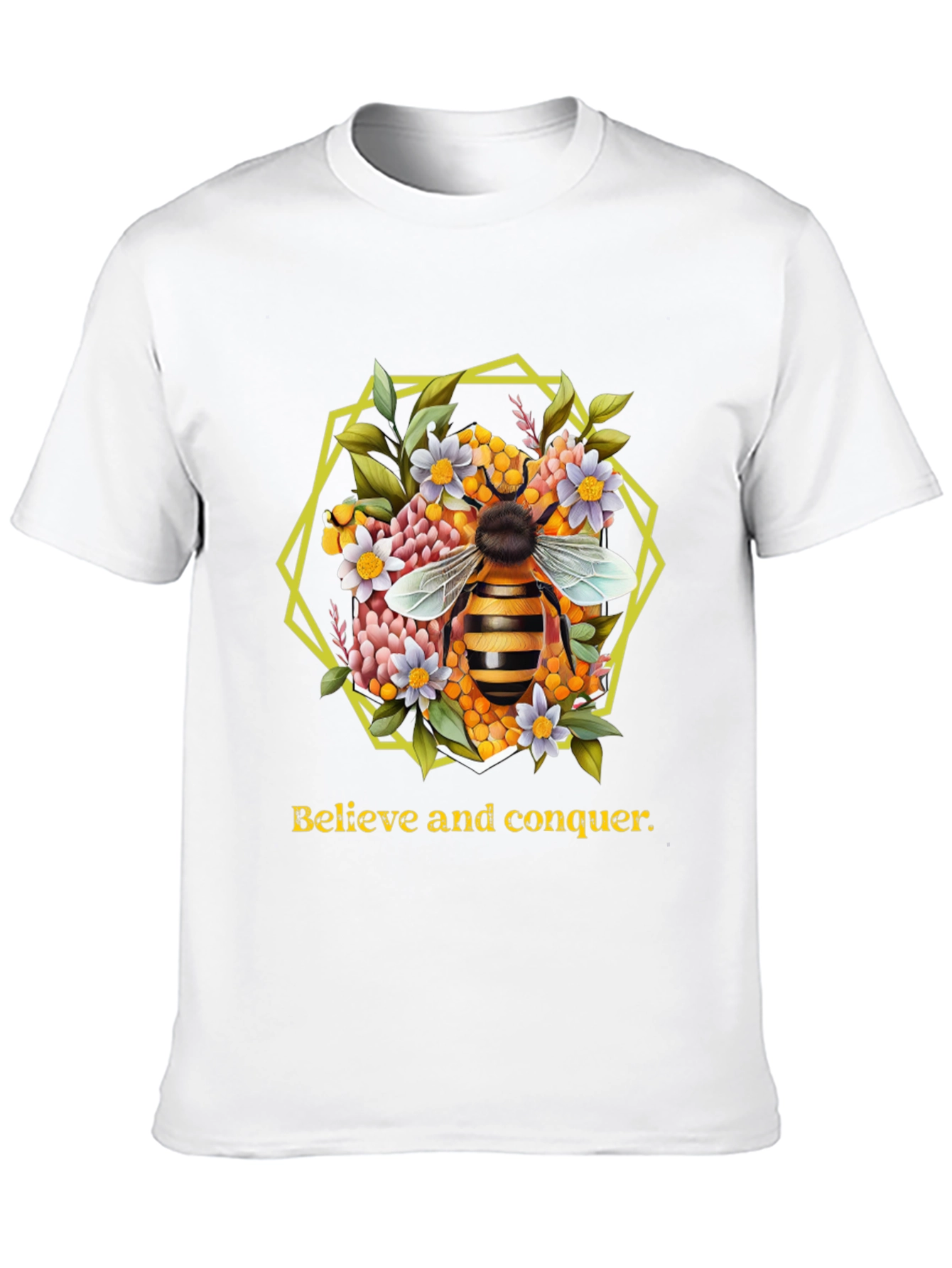 Believe and Conquer Bee Graphic Tee