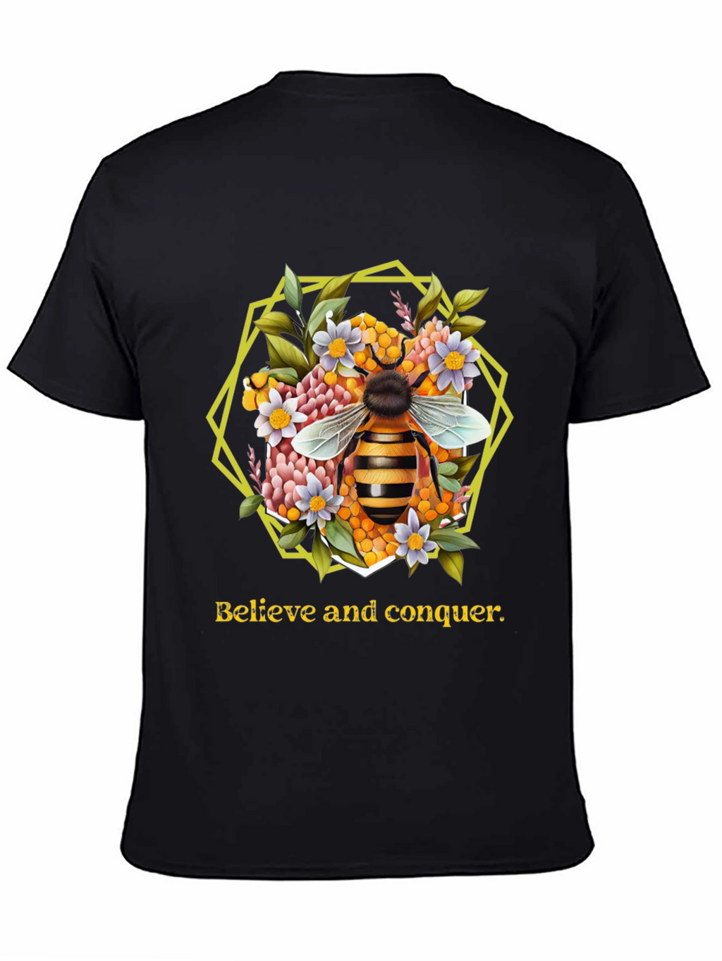 Believe and Conquer Bee Graphic Tee