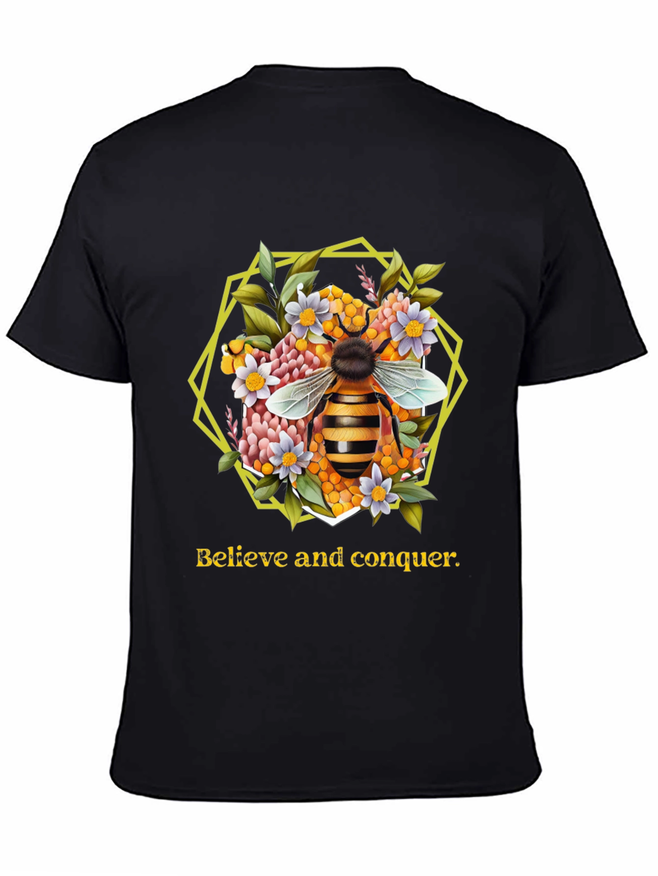 Believe and Conquer Bee Graphic Tee