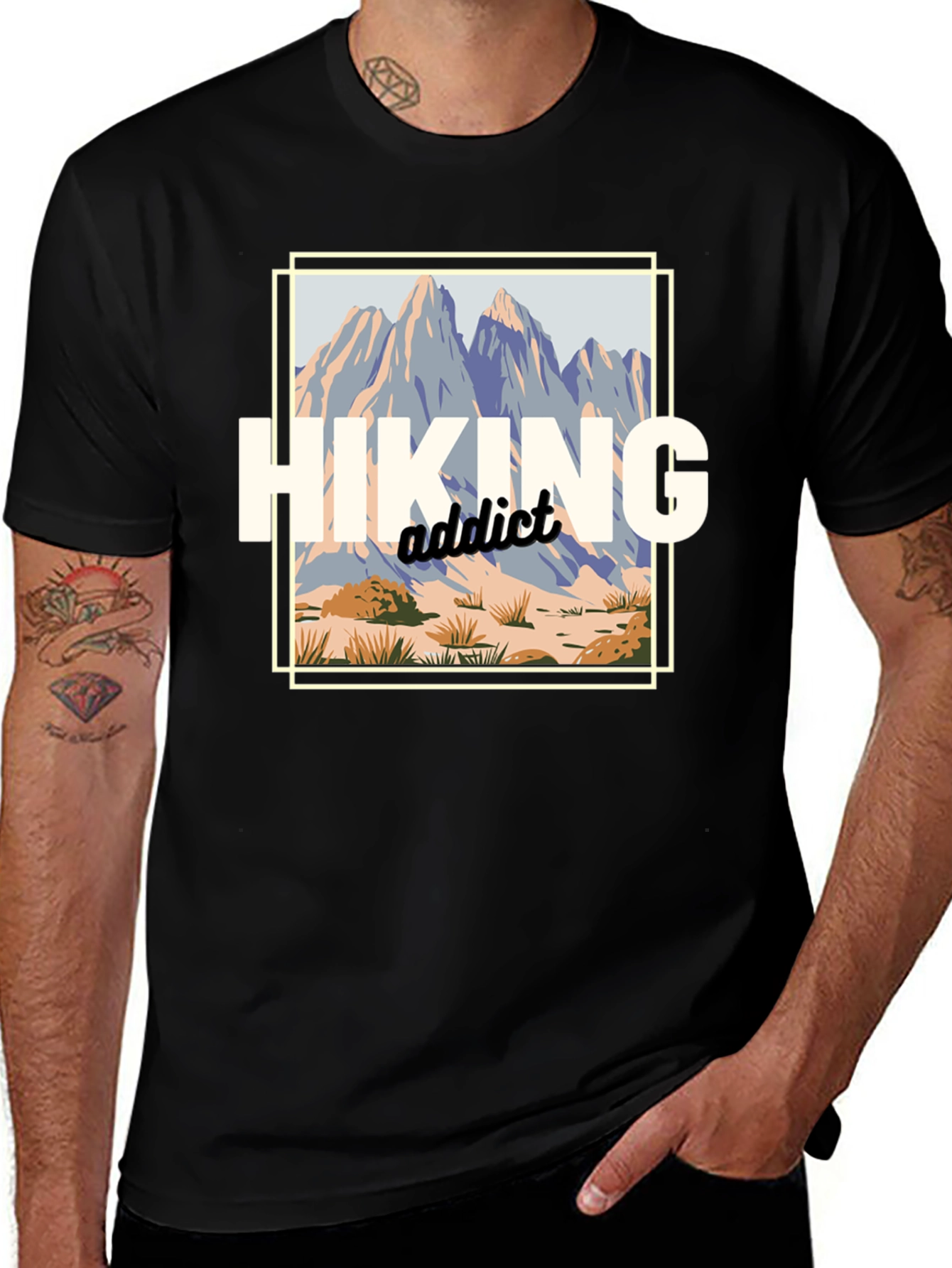 Hiking Addict Graphic T-Shirt - Outdoor Adventure Tee