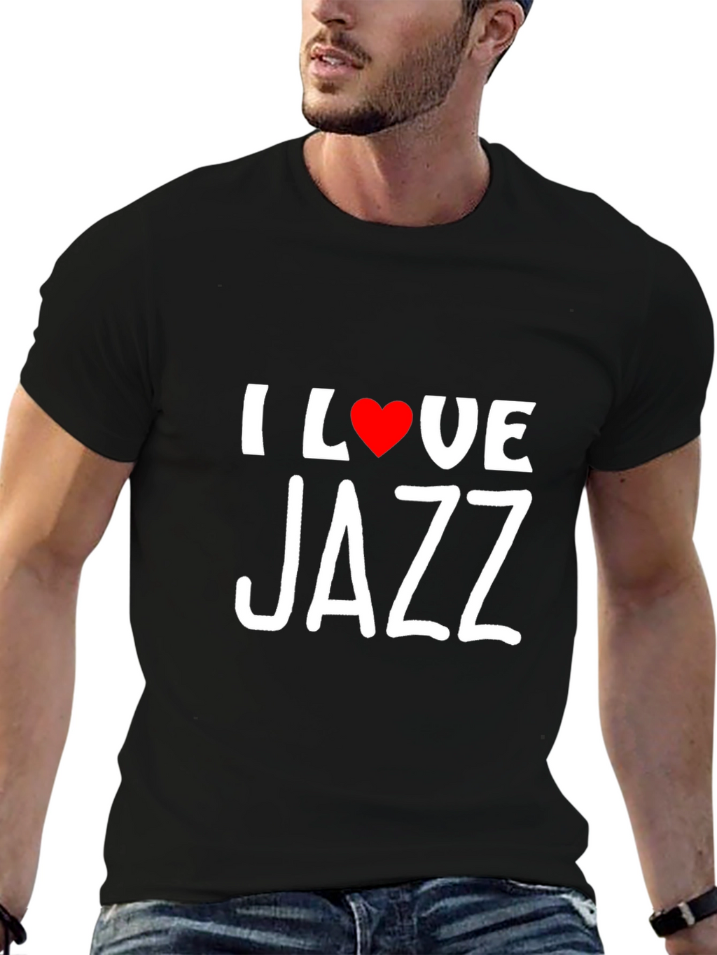 I Love Jazz Black T-Shirt