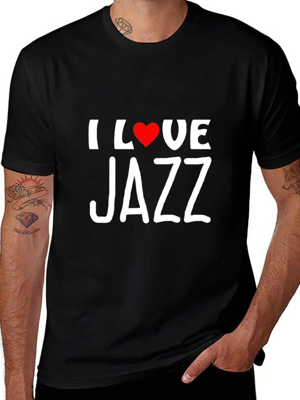 I Love Jazz Black T-Shirt