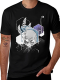 Geometric Skull T-Shirt - Black Graphic Tee