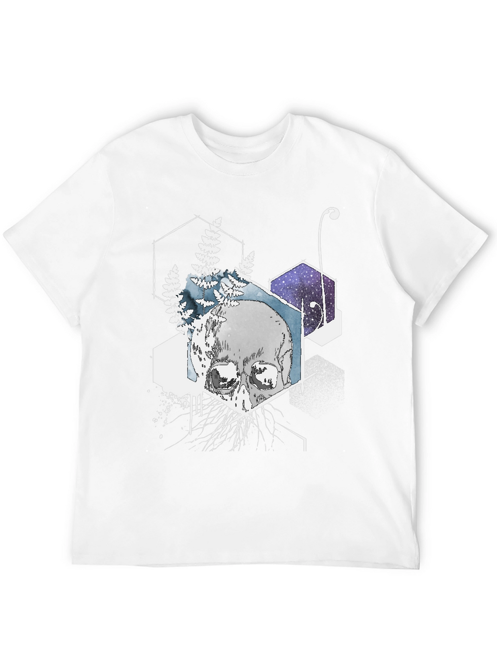 Geometric Skull T-Shirt - Black Graphic Tee