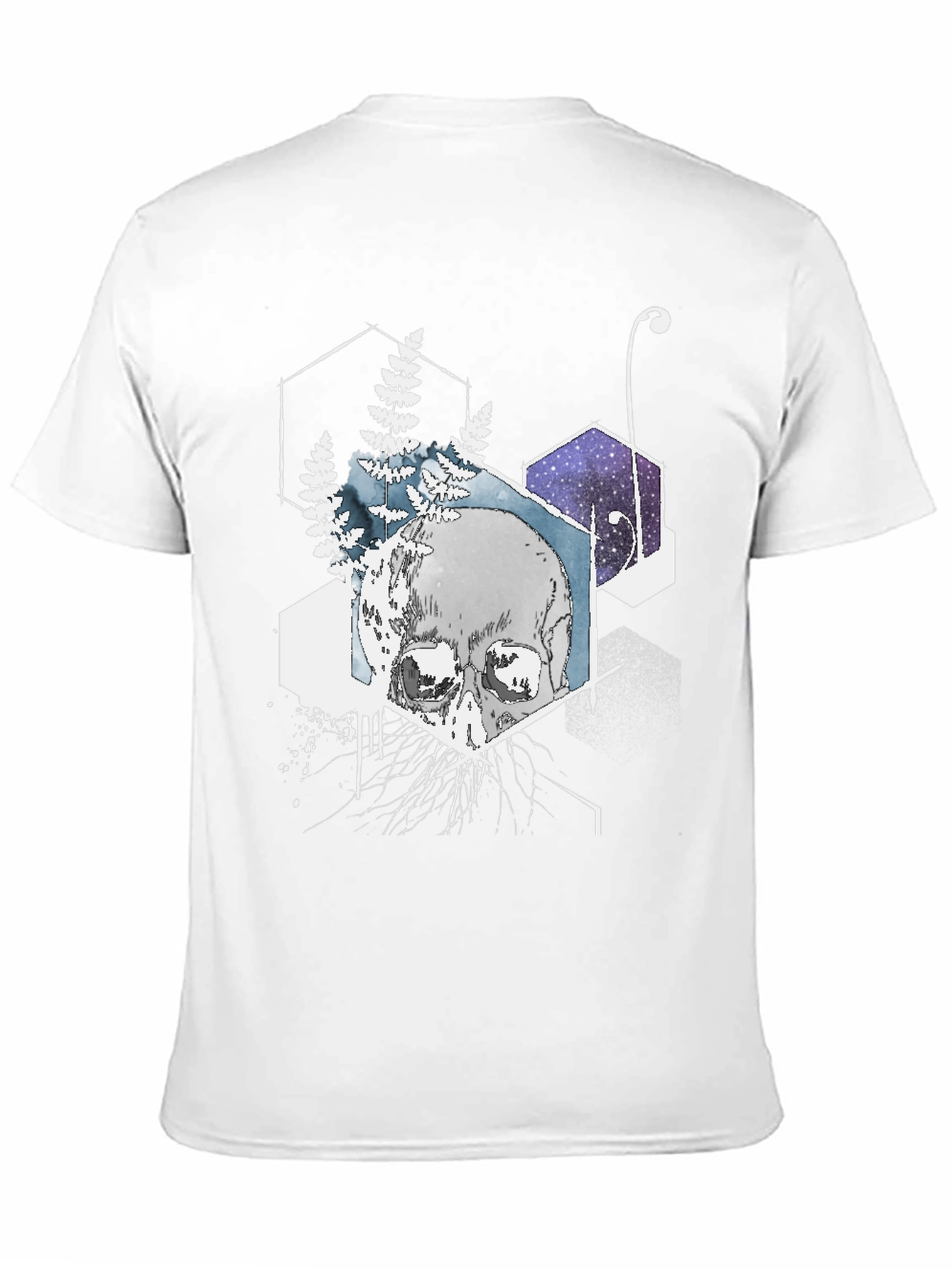 Geometric Skull T-Shirt - Black Graphic Tee