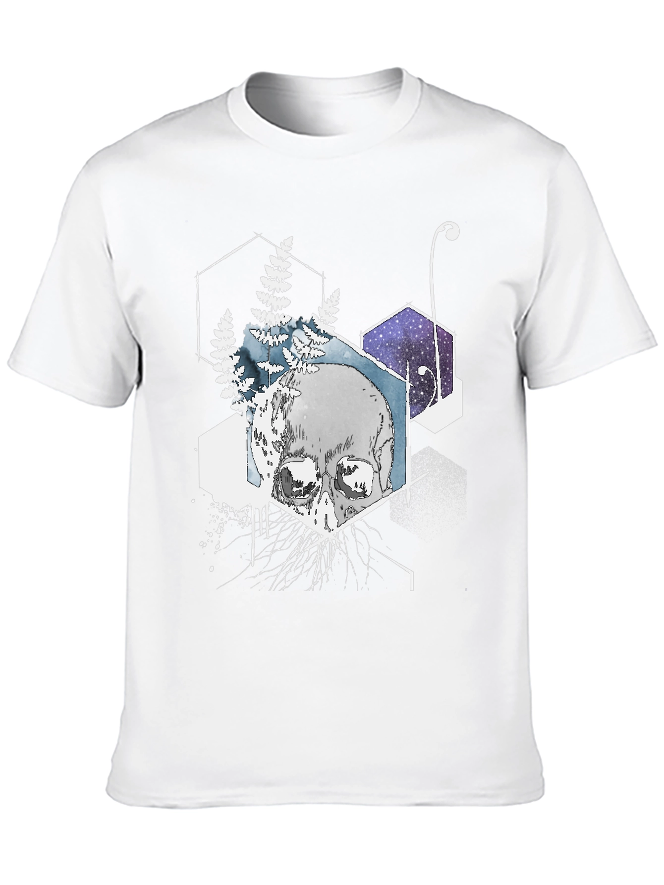 Geometric Skull T-Shirt - Black Graphic Tee