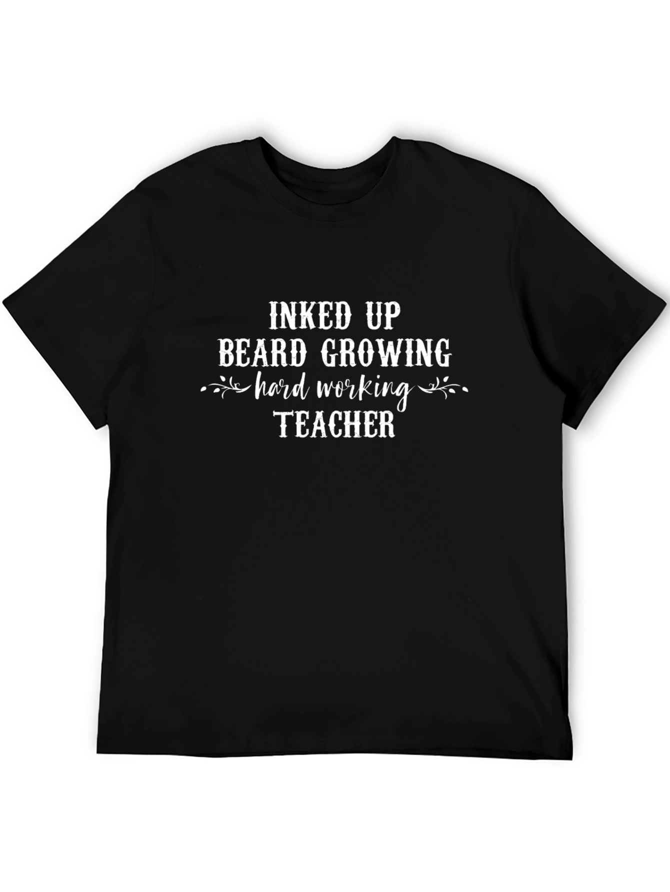 Inked Up Beard Growing Teacher Graphic Tee