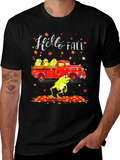 Hello Fall Frog Truck Graphic Tee