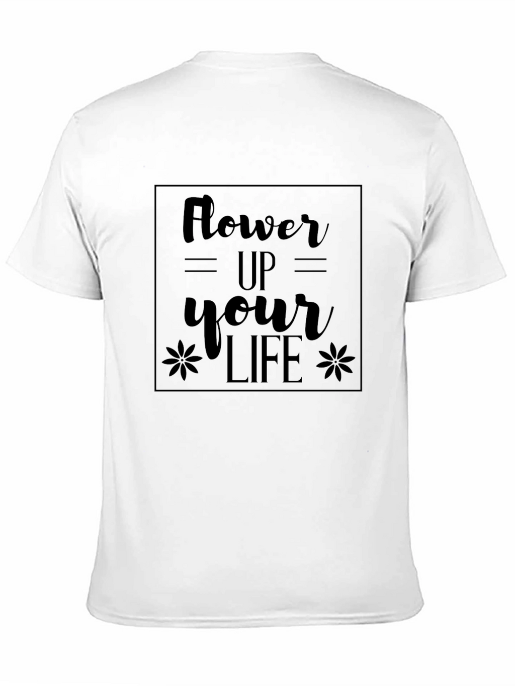 Flower Up Your Life Black Graphic Tee