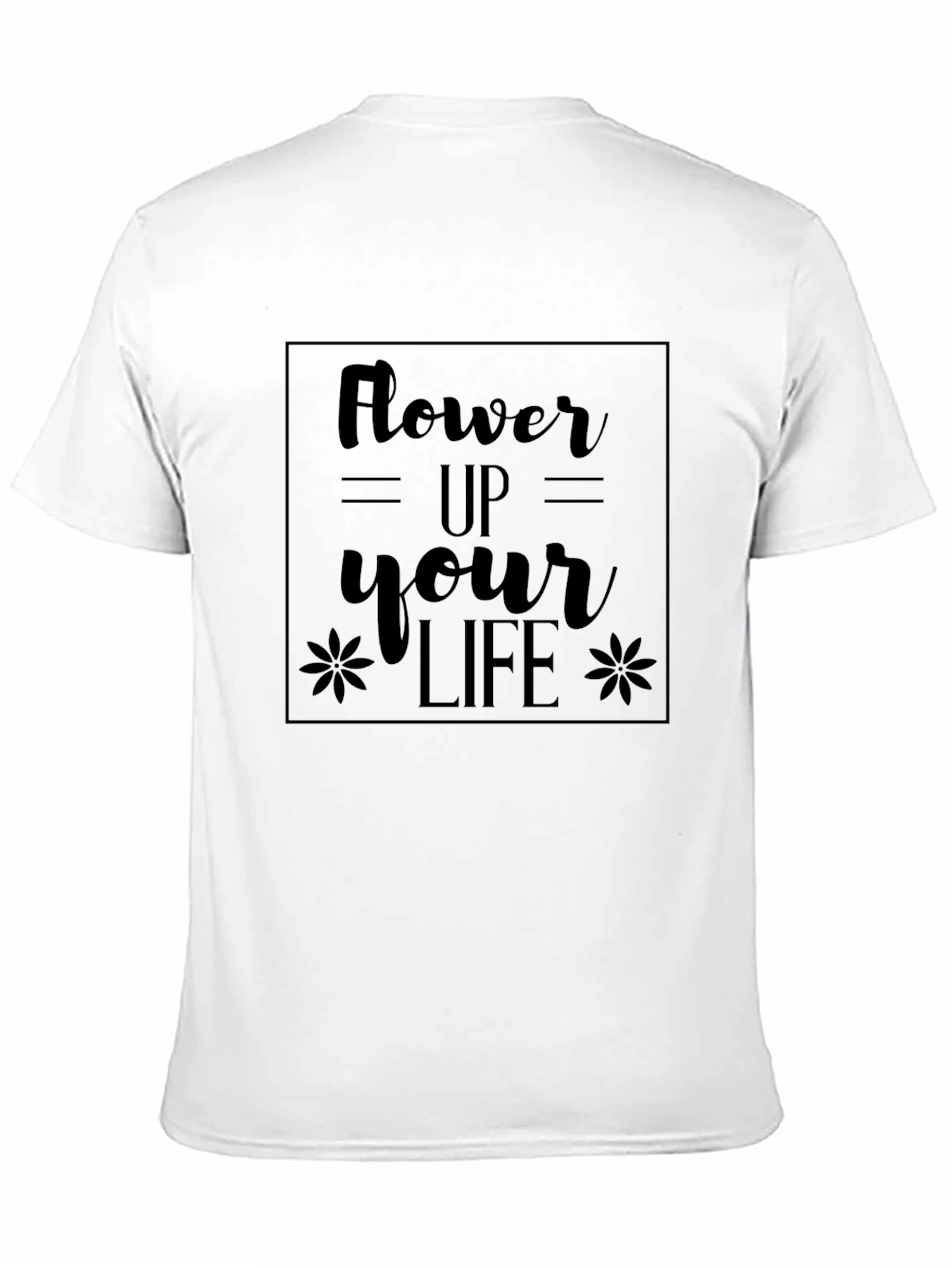 Flower Up Your Life Black Graphic Tee