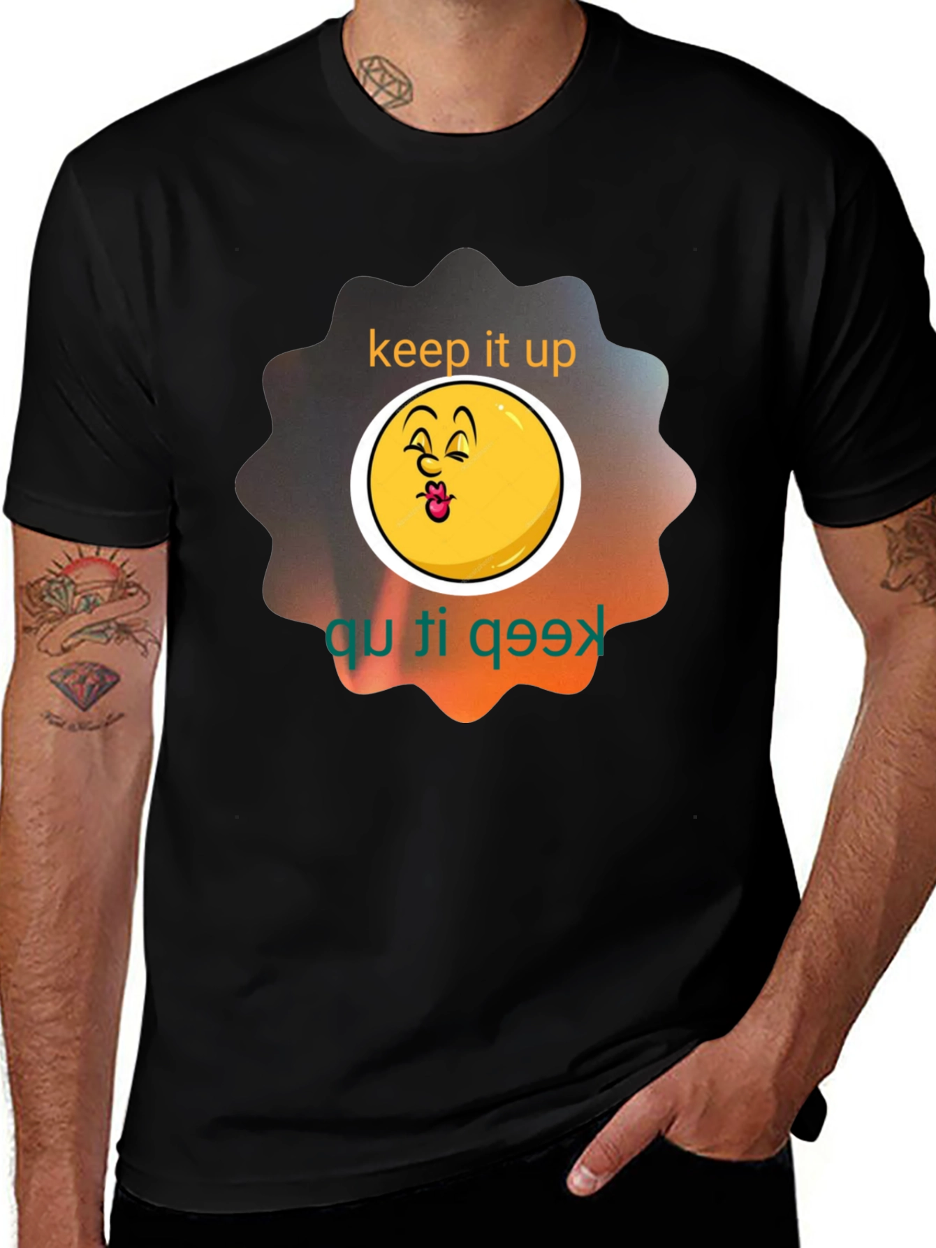 Keep It Up Graphic Tee - Black Unisex Shirt