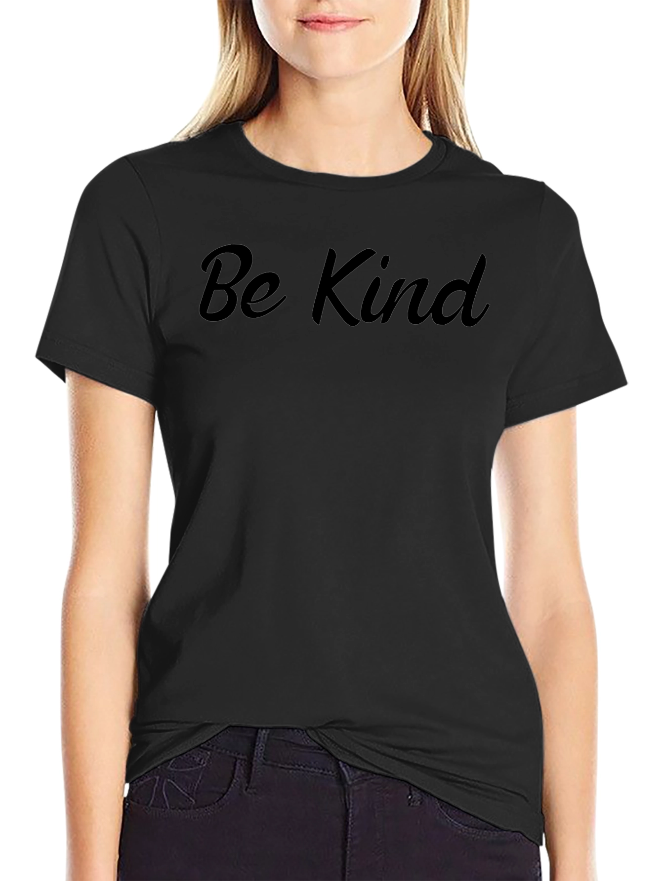 Be Kind Black Graphic Tee - Mens Casual Comfort