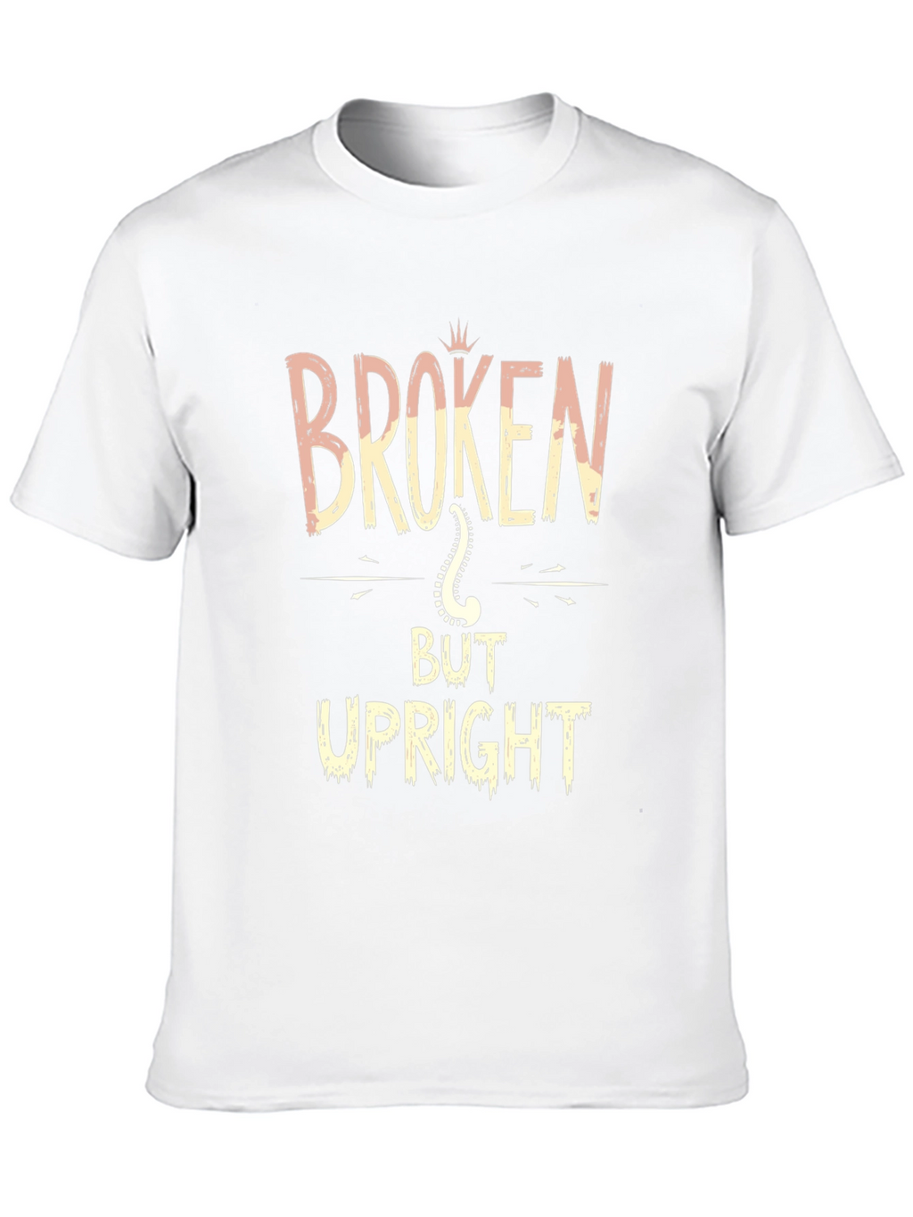 Broken But Upright Black Graphic T-Shirt