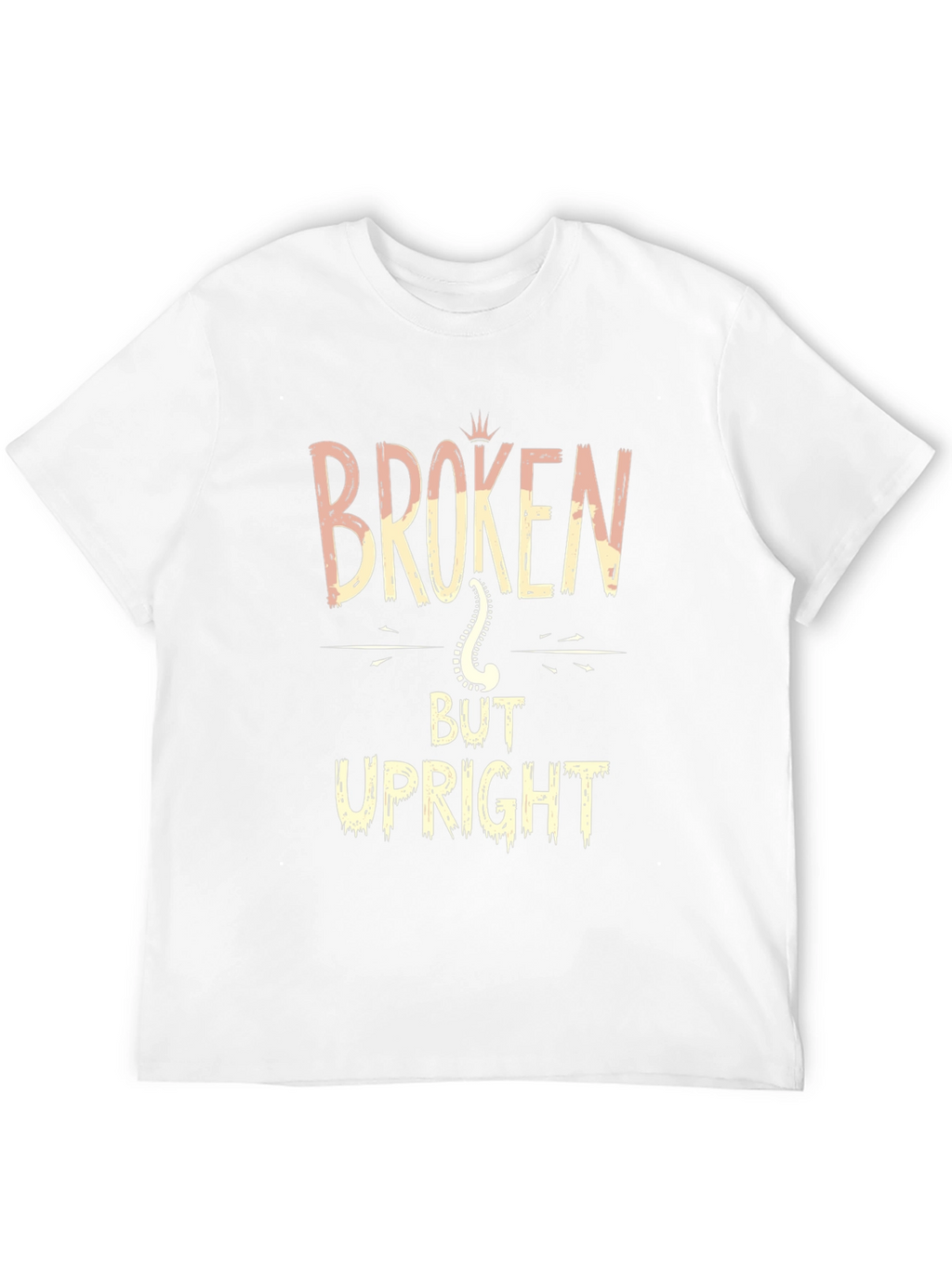 Broken But Upright Black Graphic T-Shirt
