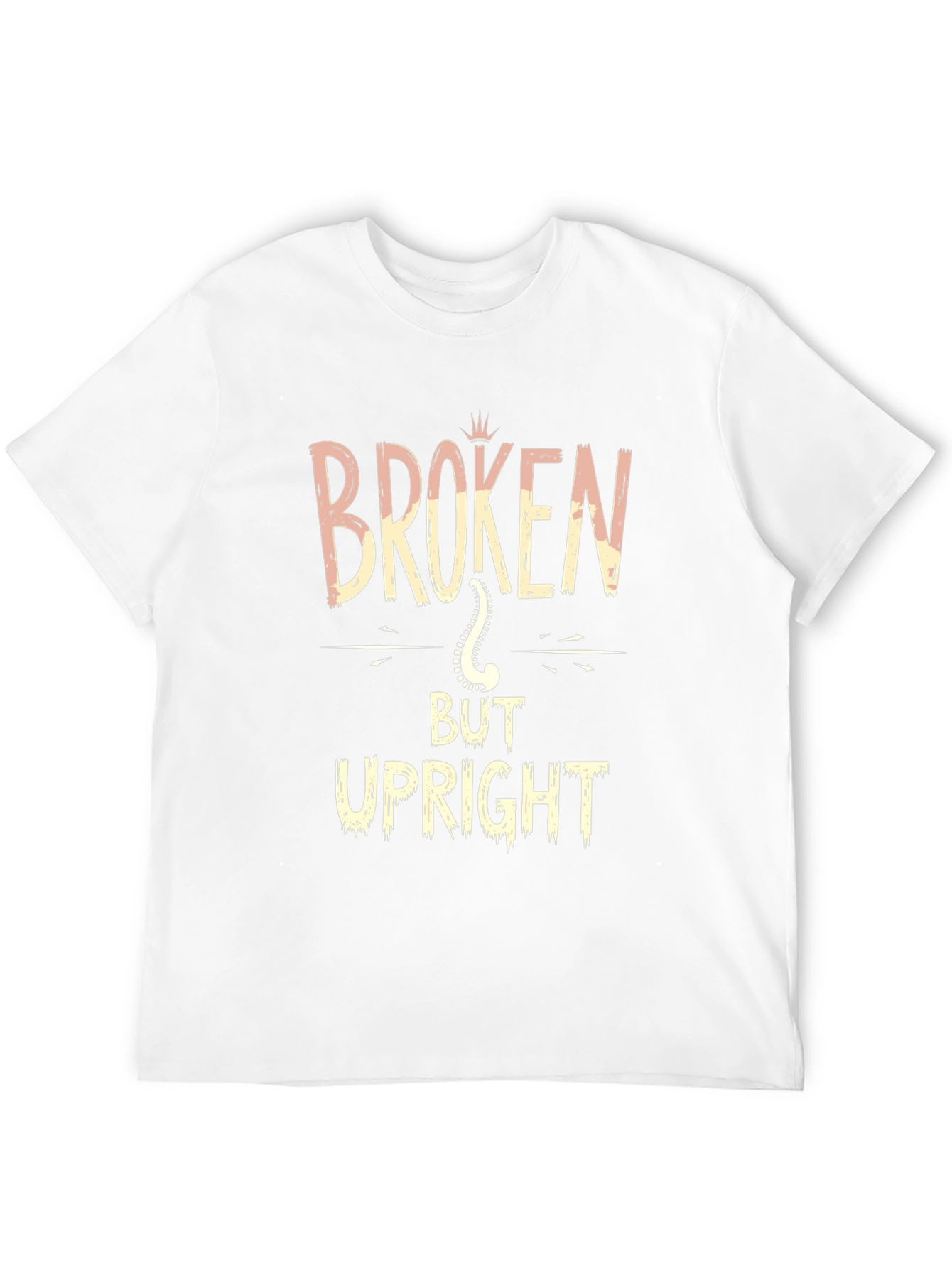 Broken But Upright Black Graphic T-Shirt